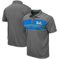 Men's Colosseum Heathered Charcoal UCLA Bruins Wordmark Smithers Polo