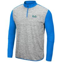 Men's Colosseum Heathered Gray/Blue UCLA Bruins Prospect Quarter-Zip Jacket