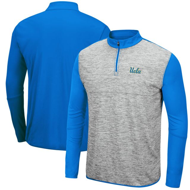 Blouson Colosseum chiné gris/bleu pour hommes UCLA Bruins Prospect Quarter-Zip Jacket