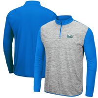 Men's Colosseum Heathered Gray/Blue UCLA Bruins Prospect Quarter-Zip Jacket