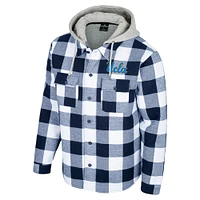 Men's Colosseum Navy/White UCLA Bruins Buffalo Plaid Full-Zip Jacket