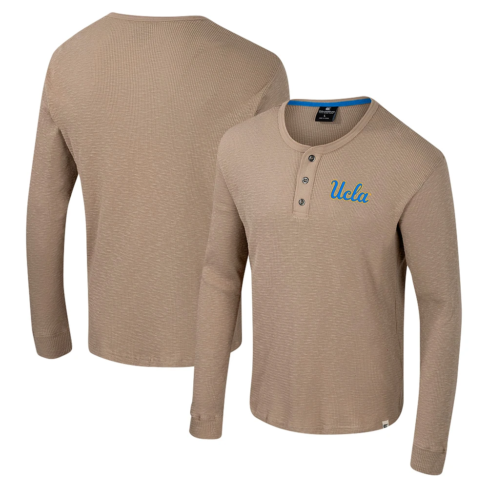 Chemise Henley à manches longues Great Outdoors pour homme Colosseum Tan des Bruins de l'UCLA