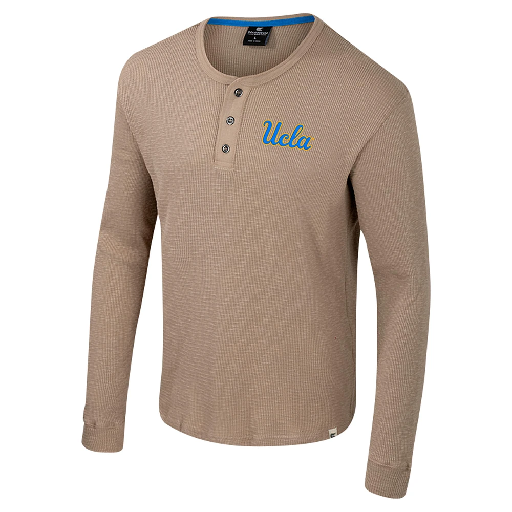 Men's Colosseum  Tan UCLA Bruins Great Outdoors Henley Long Sleeve Shirt