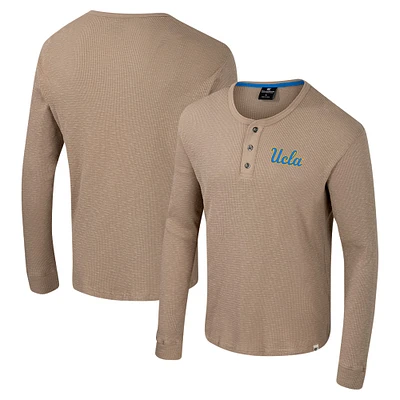 Men's Colosseum  Tan UCLA Bruins Great Outdoors Henley Long Sleeve Shirt