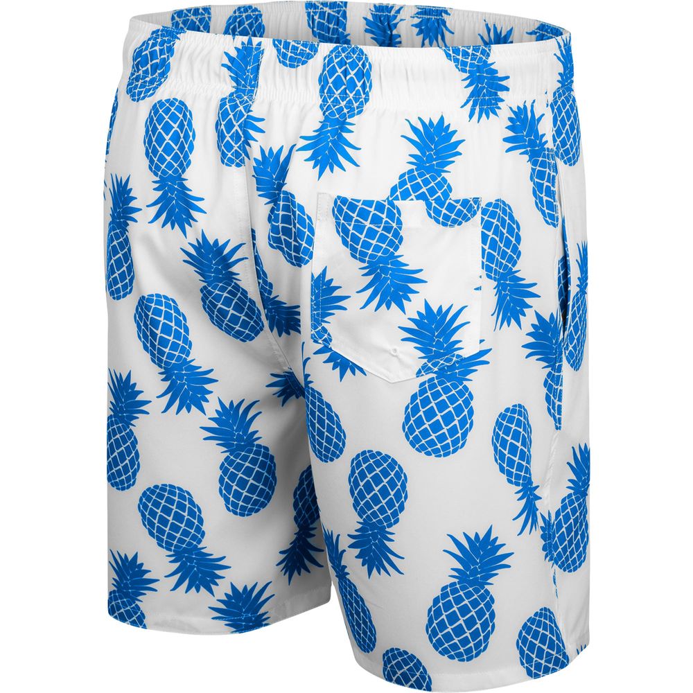 Men's Colosseum White/Blue UCLA Bruins Pineapple Swim Shorts