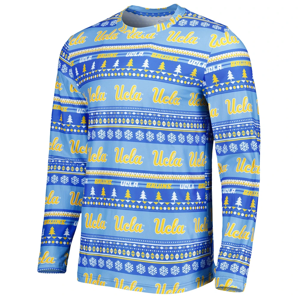 Men's Concepts Sport Blue UCLA Bruins Swivel Long Sleeve T-Shirt & Pants Sleep Set