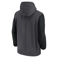 Sweat à capuche demi-zip Jordan Brand pour homme, anthracite, UCLA Bruins 2024 Sideline Pregame Player