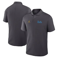 Men's Jordan Brand Anthracite UCLA Bruins Primetime Victory Primary Logo Performance Polo