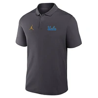 Men's Jordan Brand Anthracite UCLA Bruins Primetime Victory Primary Logo Performance Polo