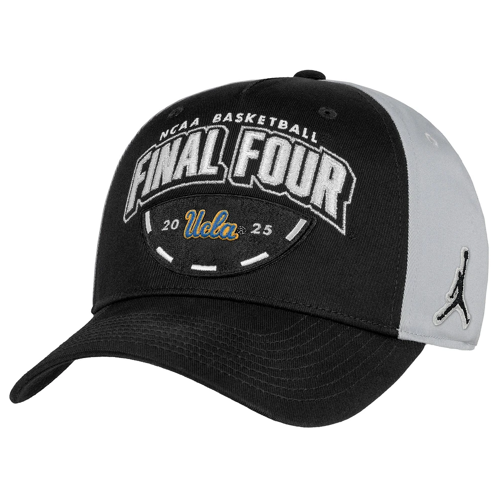 Casquette ajustable noire Jordan Brand pour homme, UCLA Bruins, tournoi de basketball féminin NCAA 2025, Final Four, champions régionaux de March Madness, vestiaire