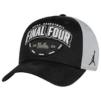Casquette ajustable noire Jordan Brand pour homme, UCLA Bruins, tournoi de basketball féminin NCAA 2025, Final Four, champions régionaux de March Madness, vestiaire