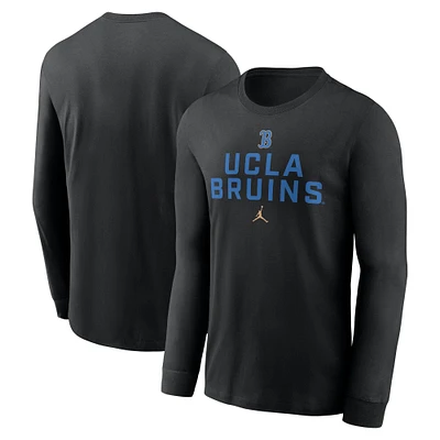 Men's Jordan Brand Black UCLA Bruins 2025 Sideline Performance Long Sleeve T-Shirt