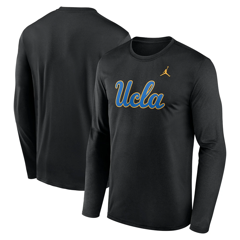 T-shirt à manches longues Jordan Brand noir pour homme UCLA Bruins Primetime Primary Legend