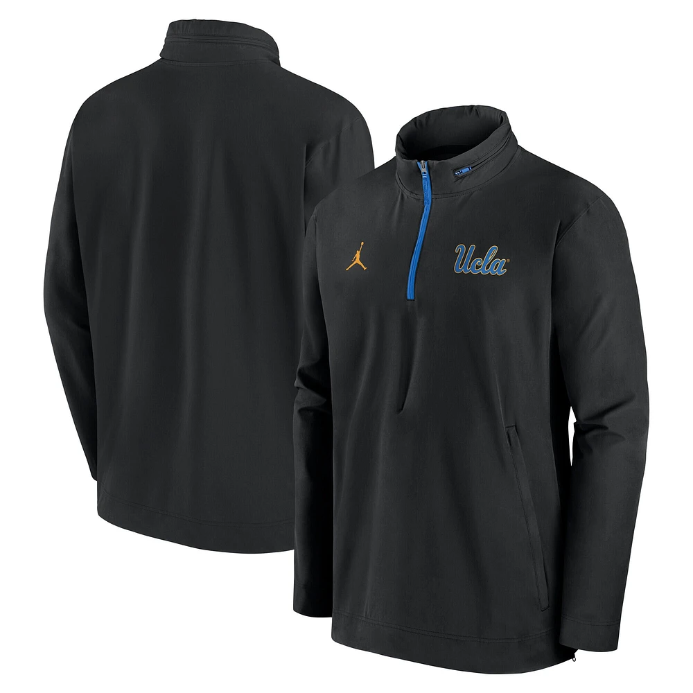 Men's Jordan Brand Black UCLA Bruins Sideline Coaches Quarter-Zip Jacket