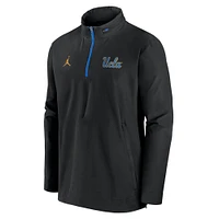 Men's Jordan Brand Black UCLA Bruins Sideline Coaches Quarter-Zip Jacket