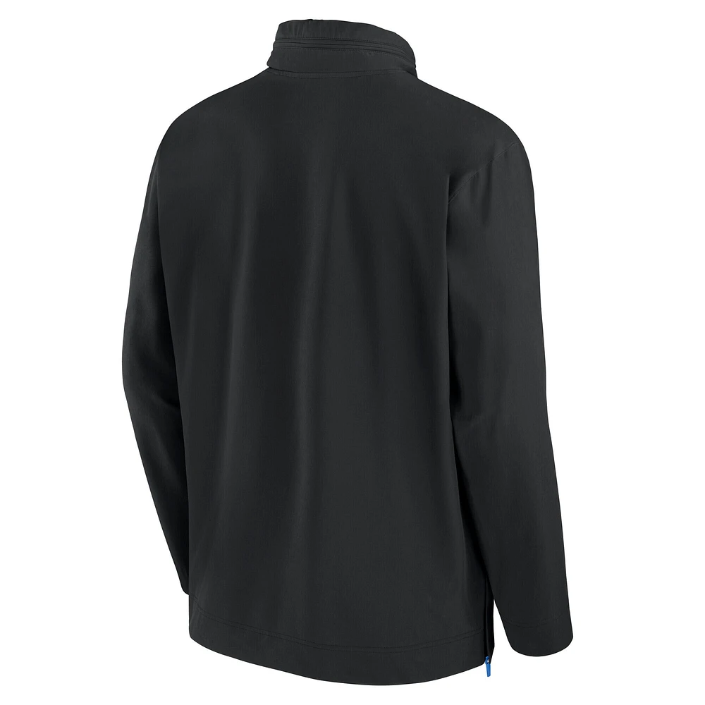 Men's Jordan Brand Black UCLA Bruins Sideline Coaches Quarter-Zip Jacket