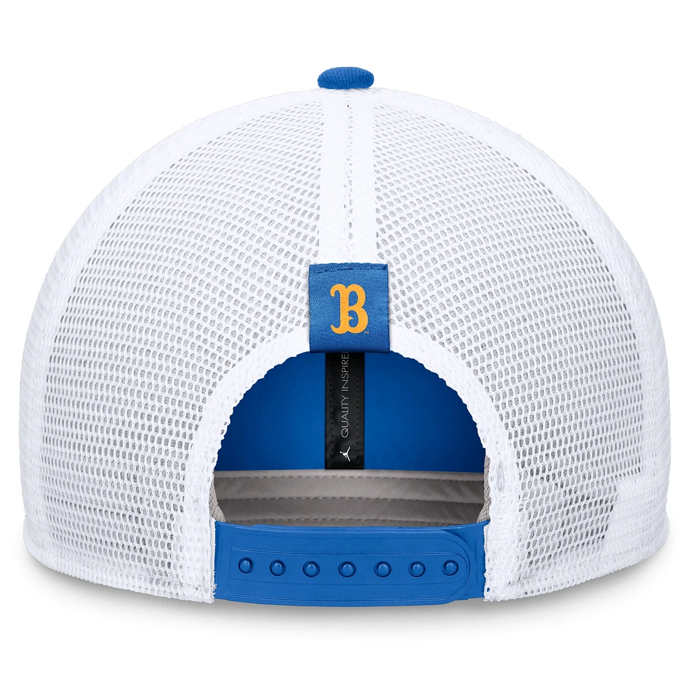 Men's Jordan Brand Blue/White UCLA Bruins 2024 Sideline Trucker Adjustable Hat