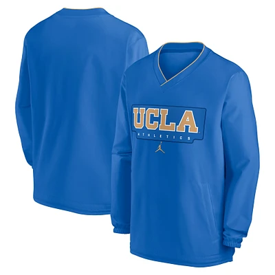 Men's Jordan Brand Blue UCLA Bruins 2024 Sideline Pullover Windshirt