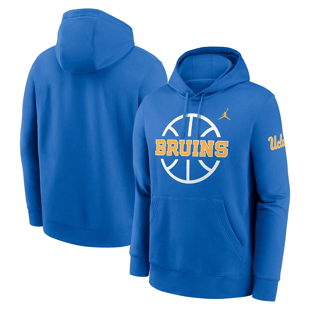 Sweat à capuche en polaire bleu Jordan Brand UCLA Bruins Basketball Icon Club pour homme