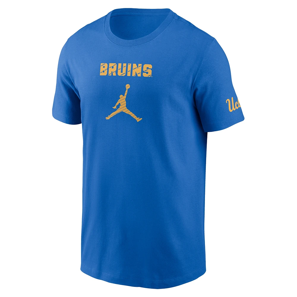 T-shirt bleu Jordan Brand pour homme, mascotte des Bruins de l'UCLA Campus