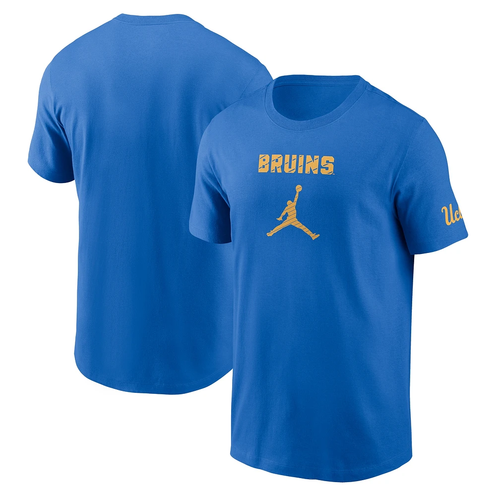 T-shirt bleu Jordan Brand pour homme, mascotte des Bruins de l'UCLA Campus