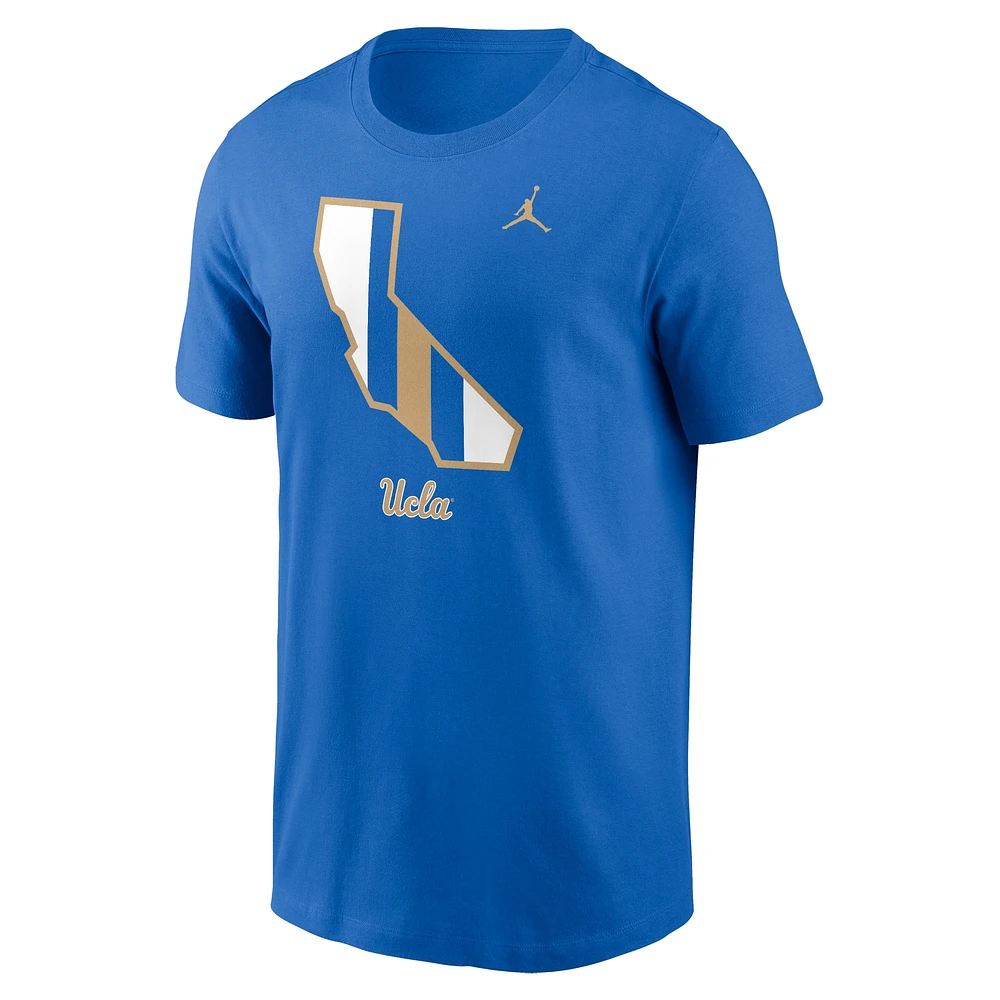 T-shirt Jordan Brand bleu UCLA Bruins Campus State Shape pour homme