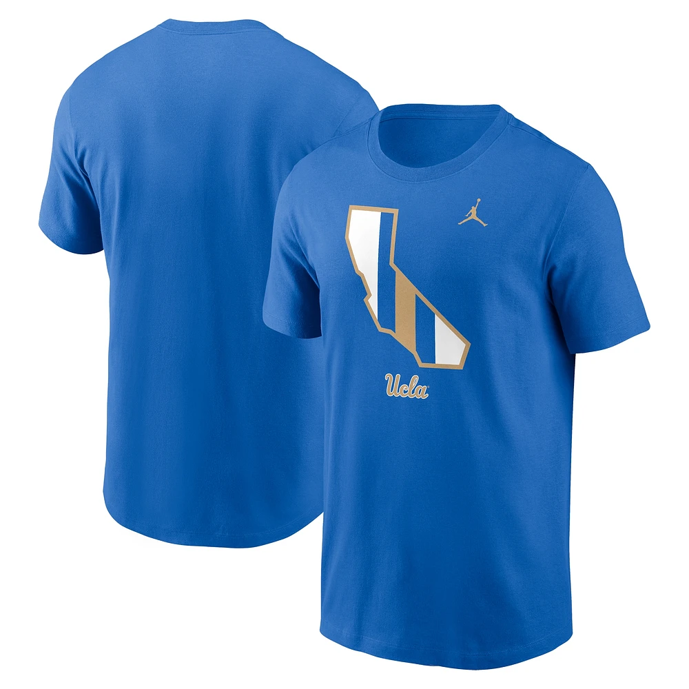 T-shirt Jordan Brand bleu UCLA Bruins Campus State Shape pour homme