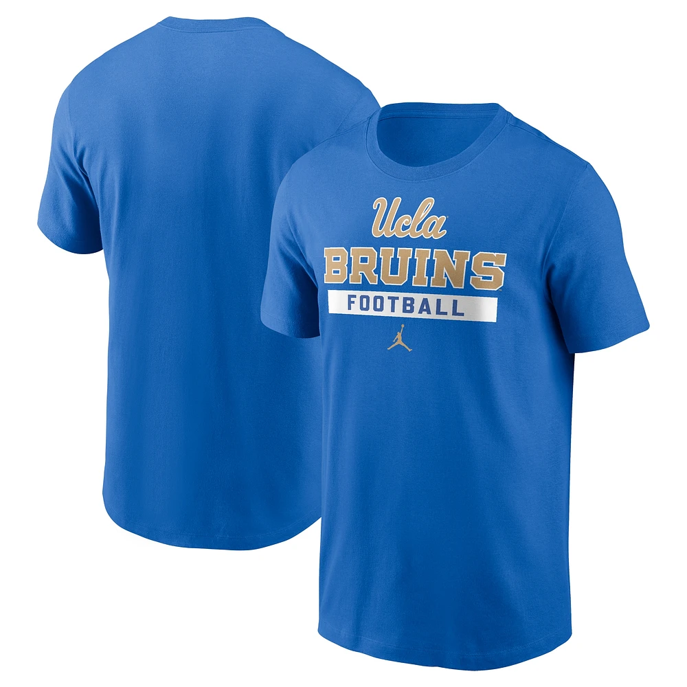 T-shirt de football Jordan Brand bleu des Bruins l'UCLA pour hommes