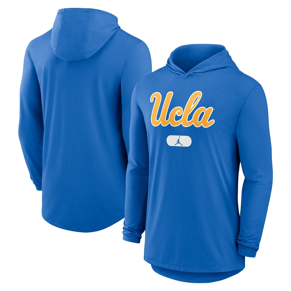 T-shirt à capuche manches longues et pour homme Jordan Brand bleu UCLA Bruins