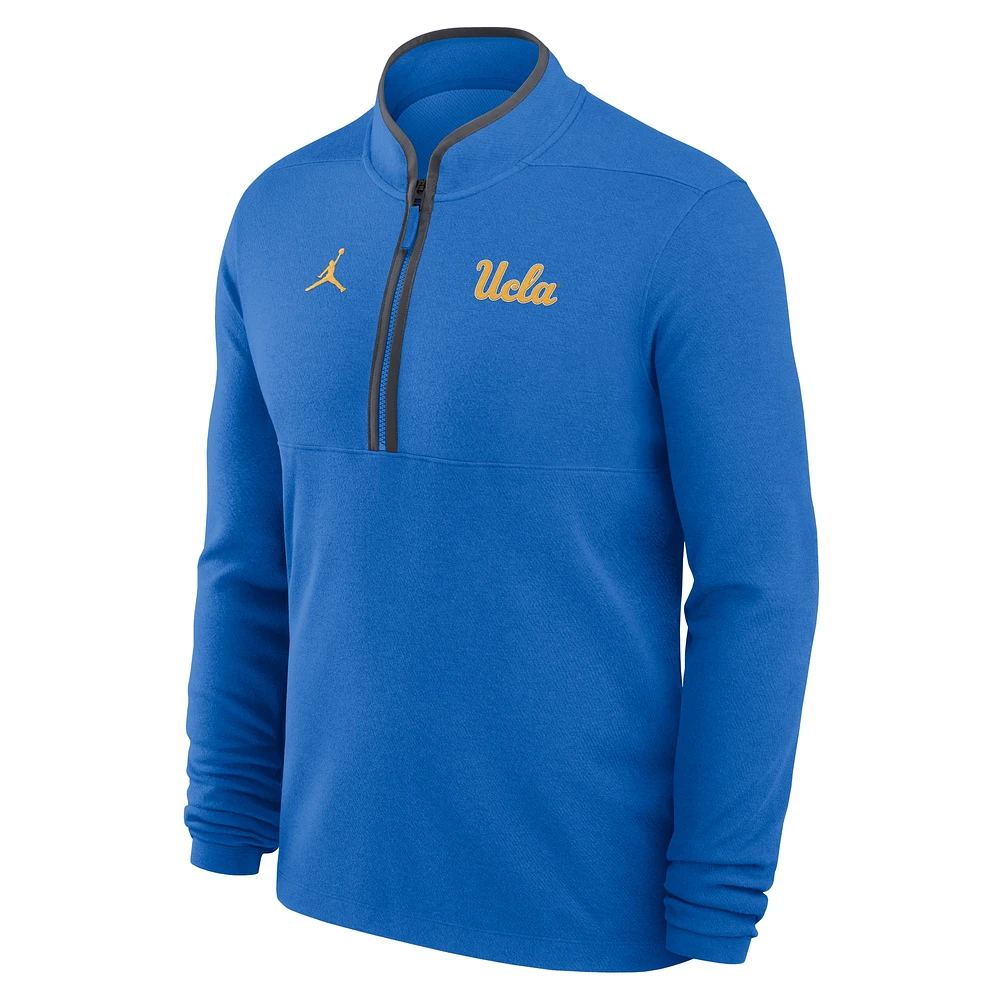 Men's Jordan Brand Blue UCLA Bruins Lightweight Victory Performance Half-Zip Pullover