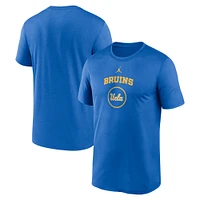 T-shirt Jordan Brand bleu pour homme, légende du basket-ball sur le terrain, entraînement et performance, UCLA Bruins