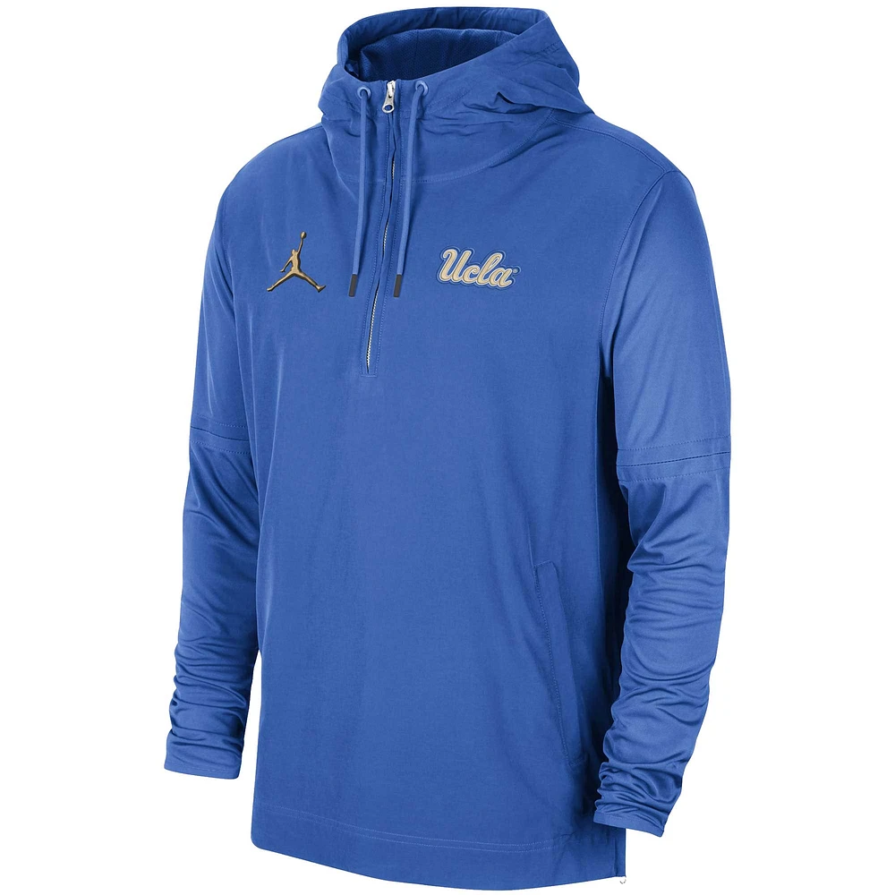 Veste à demi-glissière Jordan Brand UCLA Bruins Player pour homme, bleu