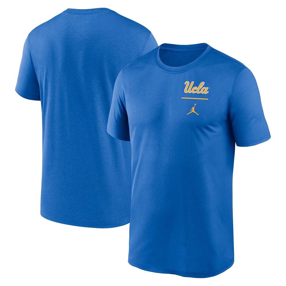 T-shirt Jordan Brand bleu pour homme avec logo principal Legend Performance des Bruins de l'UCLA