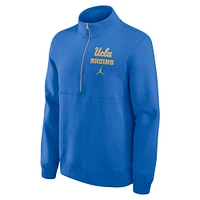 Sweat-shirt à demi-zip Jordan Brand bleu UCLA Bruins Primetime Club pour hommes