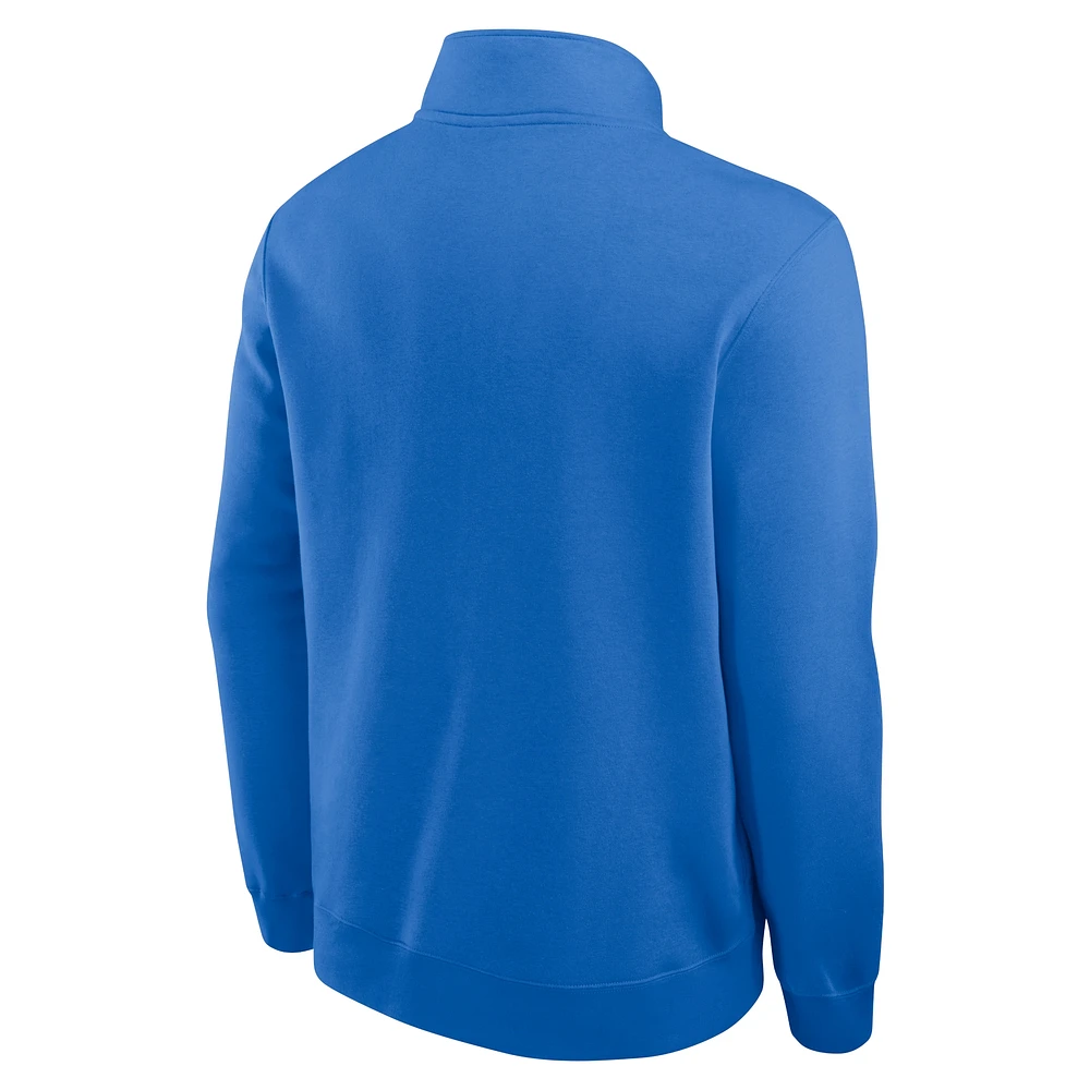 Men's Jordan Brand Blue UCLA Bruins Primetime Club Half-Zip Sweatshirt