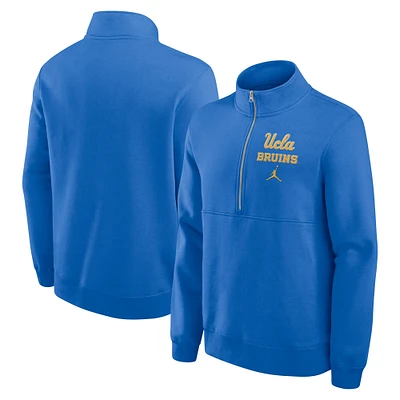 Sweat-shirt à demi-zip Jordan Brand bleu UCLA Bruins Primetime Club pour hommes