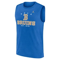 Débardeur Jordan Brand bleu pour homme, modèle Primetime Legend Mascot Lock Up Performance Muscle, UCLA Bruins