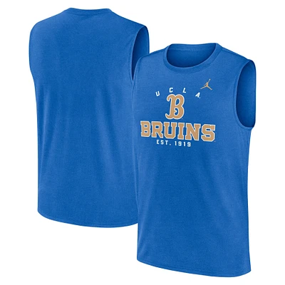 Débardeur Jordan Brand bleu pour homme, modèle Primetime Legend Mascot Lock Up Performance Muscle, UCLA Bruins