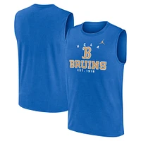 Débardeur Jordan Brand bleu pour homme, modèle Primetime Legend Mascot Lock Up Performance Muscle, UCLA Bruins