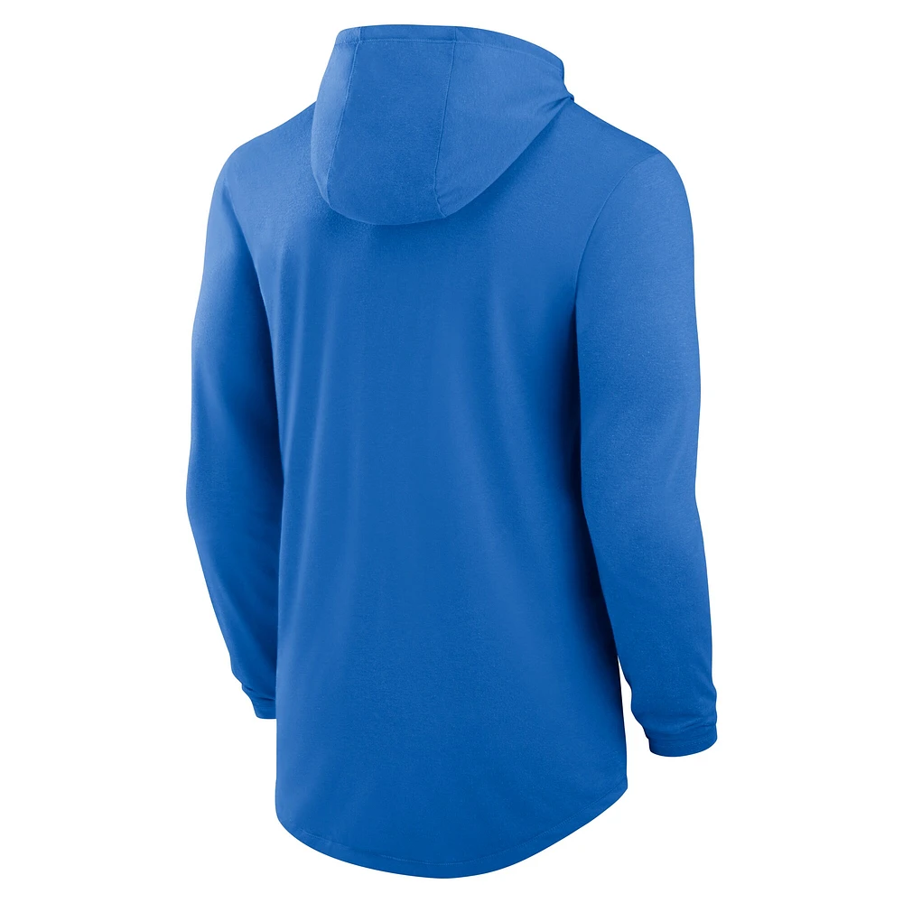 T-shirt à capuche manches longues et pour homme Jordan Brand bleu UCLA Bruins