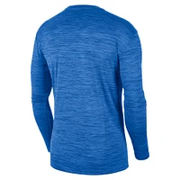 Men's Jordan Brand Blue UCLA Bruins Sideline Game Day Velocity Performance Long Sleeve T-Shirt