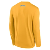 Men's Jordan Brand Gold UCLA Bruins On-Court Basketball Shootaround Performance Long Sleeve T-Shirt