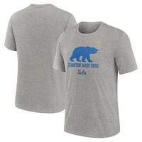 T-shirt tri-blend pour homme Jordan Brand Heather Grey UCLA Bruins Local Campus Time Honored Tradition