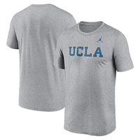 Men's Jordan Brand Heather Gray UCLA Bruins Primetime Legend Wordmark T-Shirt