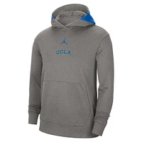 Men's Jordan Brand Heather Gray UCLA Bruins Team Basketball Spotlight Performance Pullover Hoodie
