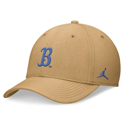 Men's Jordan Brand Khaki UCLA Bruins 2024 On-Field Swoosh Flex Hat