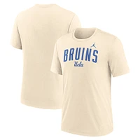 Men's Jordan Brand Natural UCLA Bruins Arch Logo Triblend T-Shirt