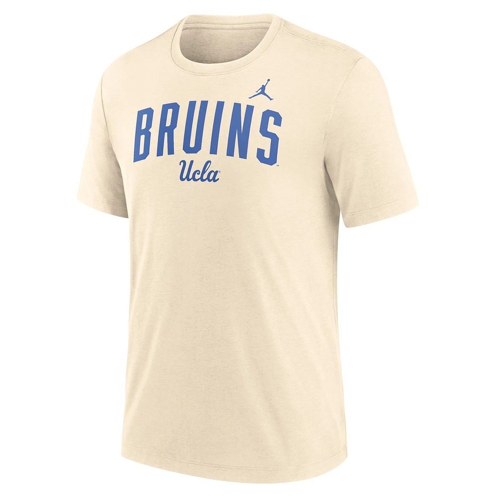 Men's Jordan Brand Natural UCLA Bruins Arch Logo Triblend T-Shirt