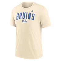 Men's Jordan Brand Natural UCLA Bruins Arch Logo Triblend T-Shirt