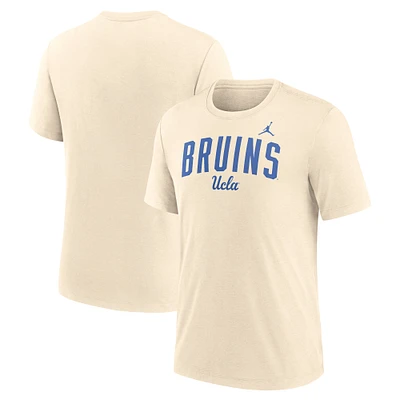 Men's Jordan Brand Natural UCLA Bruins Arch Logo Triblend T-Shirt